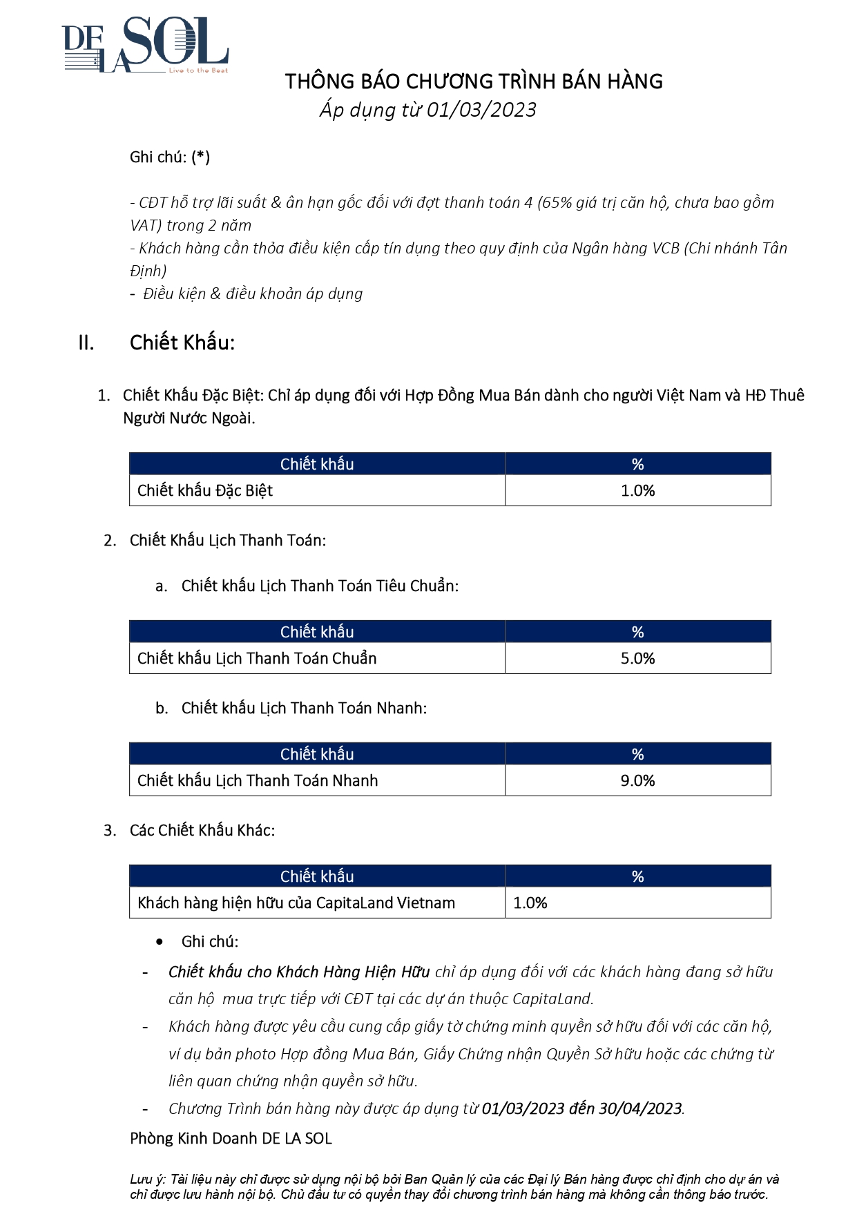 De La Sol - Chương Trình Bán Hàng -  01.03.2023_page-0002
