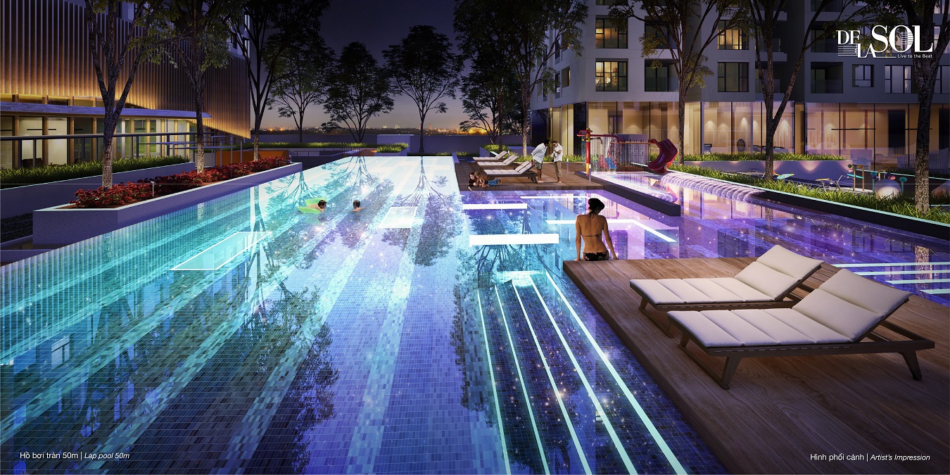 De La Sol - Hồ bơi tràn 50m