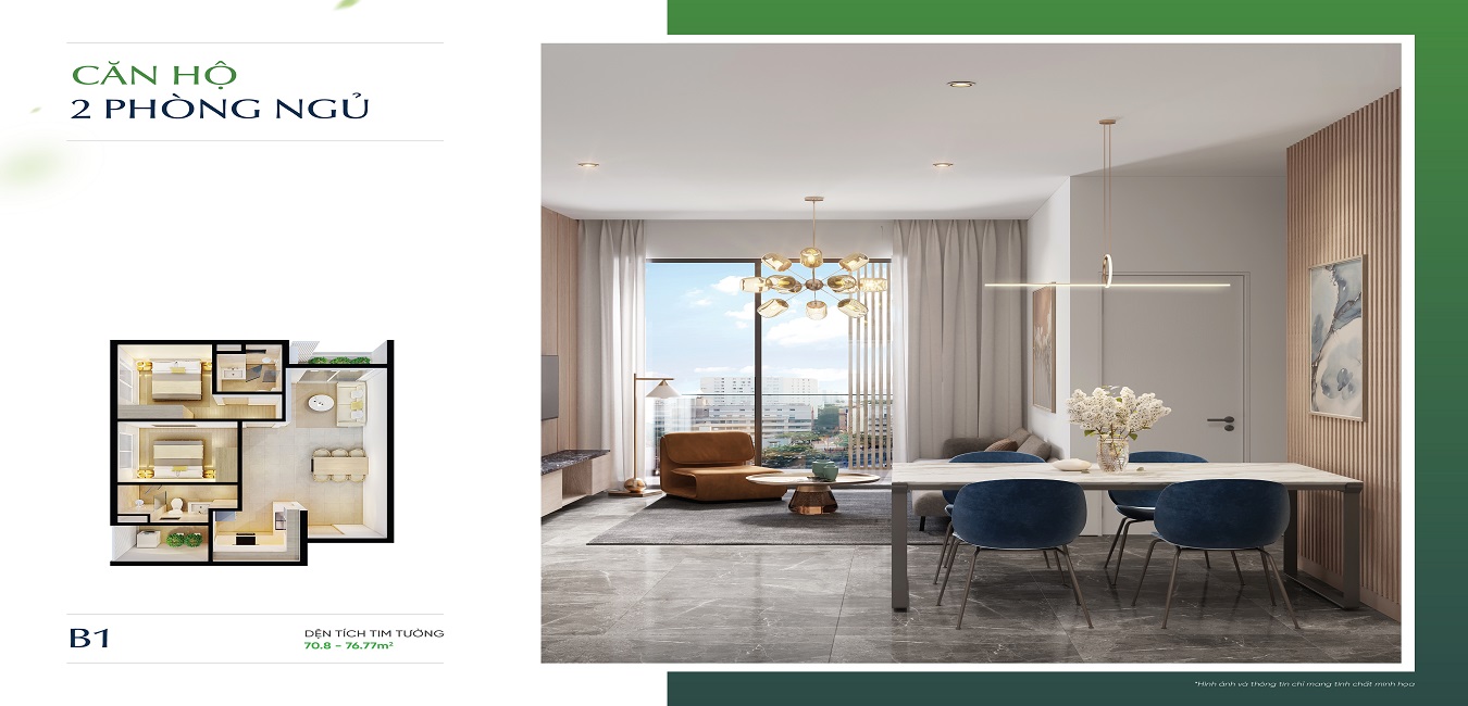 MB Căn hộ B1 - 2PN MB Căn hộ B1 - 2PN